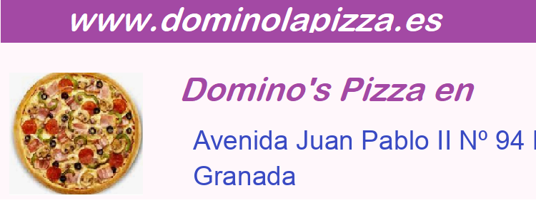 Dominos Pizza Avenida Juan Pablo II Nº 94 Local 15 Polígono Almanjayar, Granada